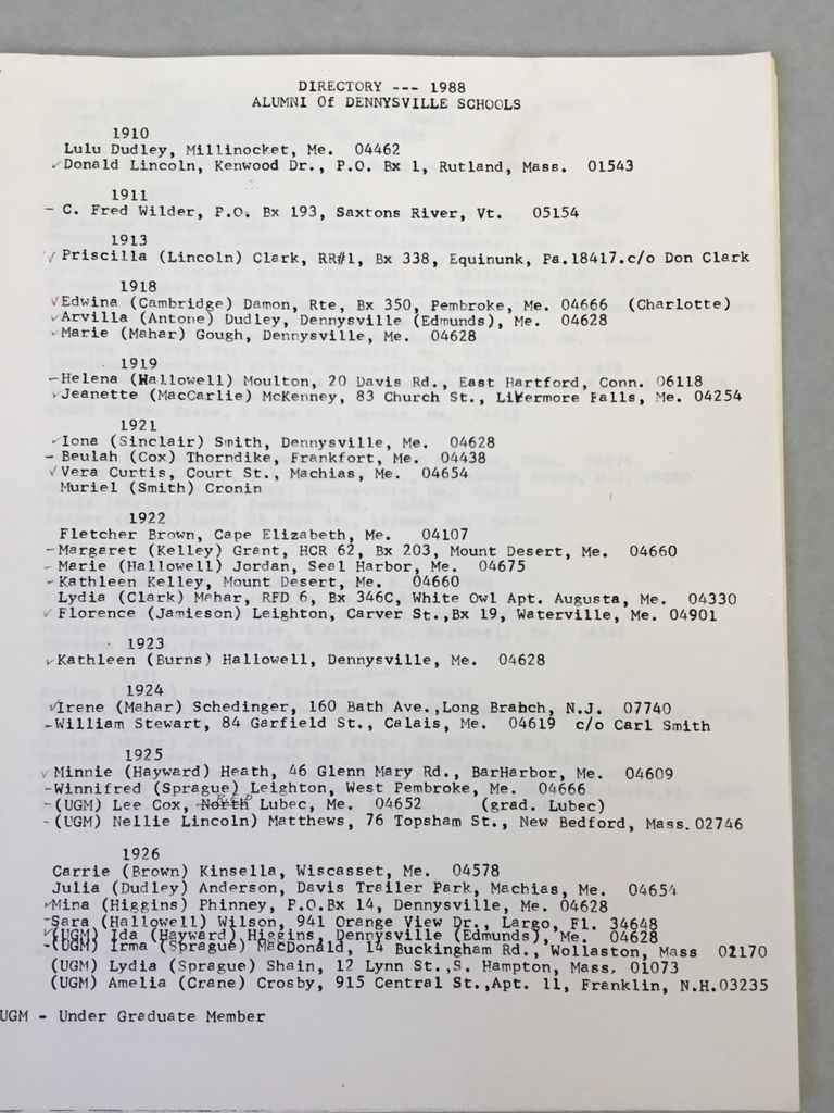          List of Dennysville schools alumni
   