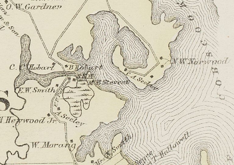          Little Falls, Edmunds, Maine, in 1881; Detail of the Colby Atlas of Washington County, Maine, published in 1881
   