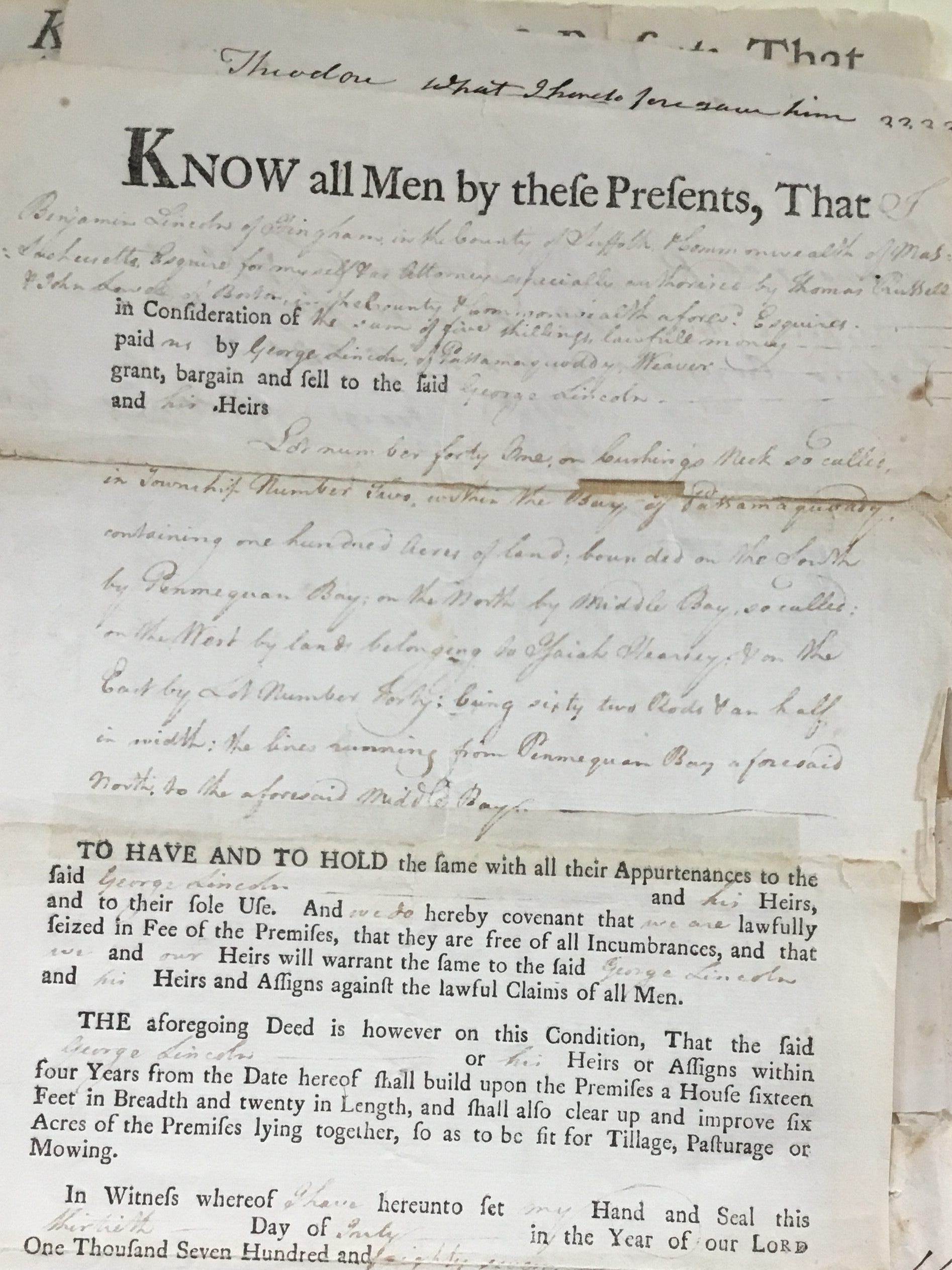 Deeds and Other Property Records, Dennysville, Maine picture number 1