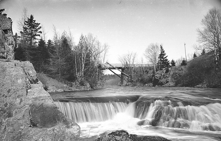          Audubon Dam Site, Dennys River, Maine; Site of a temporary dam built by lumbermen described by John James Audubon in his 1832 essay, 