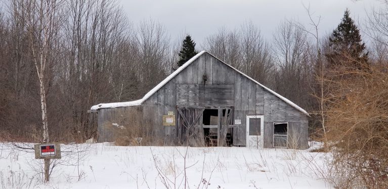          Barn Near the Site of the Marion Station, Marion, Maine
   