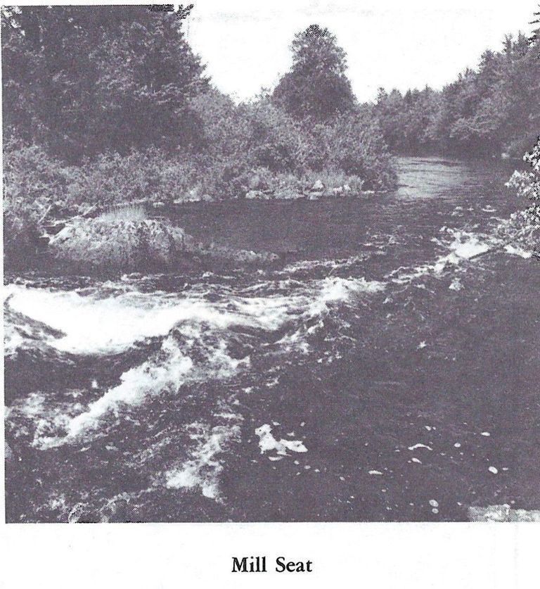         Mill Seat Pool on the Dennys River; This salmon pool is situated where the former T.W. Allan and Son sawmill stood beside the Milwaukee Road in Dennysville, Maine, in the nineteenth century.  Image is reproduced from 