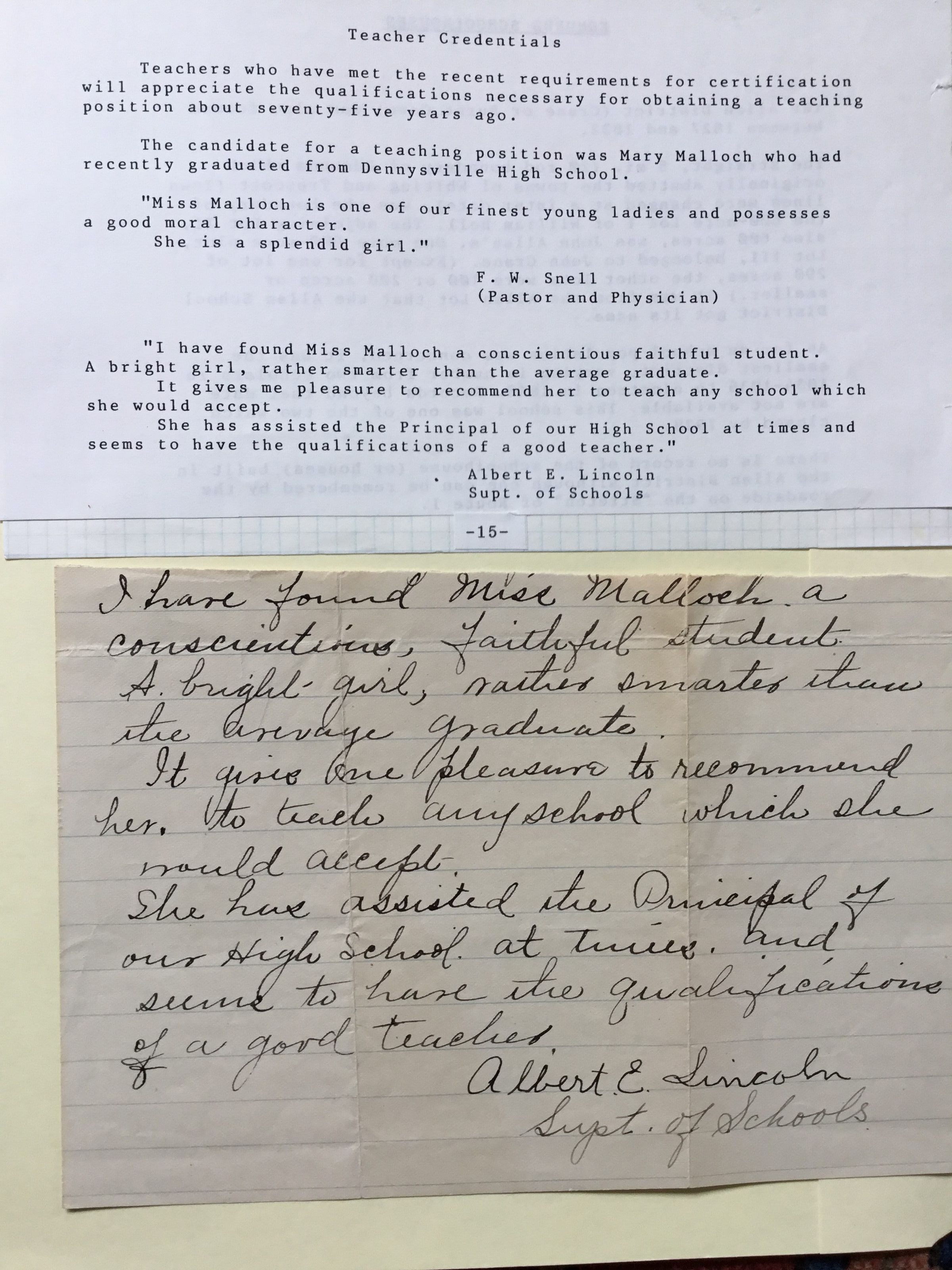 Materials Related to Schools in Dennysville, Maine picture number 1