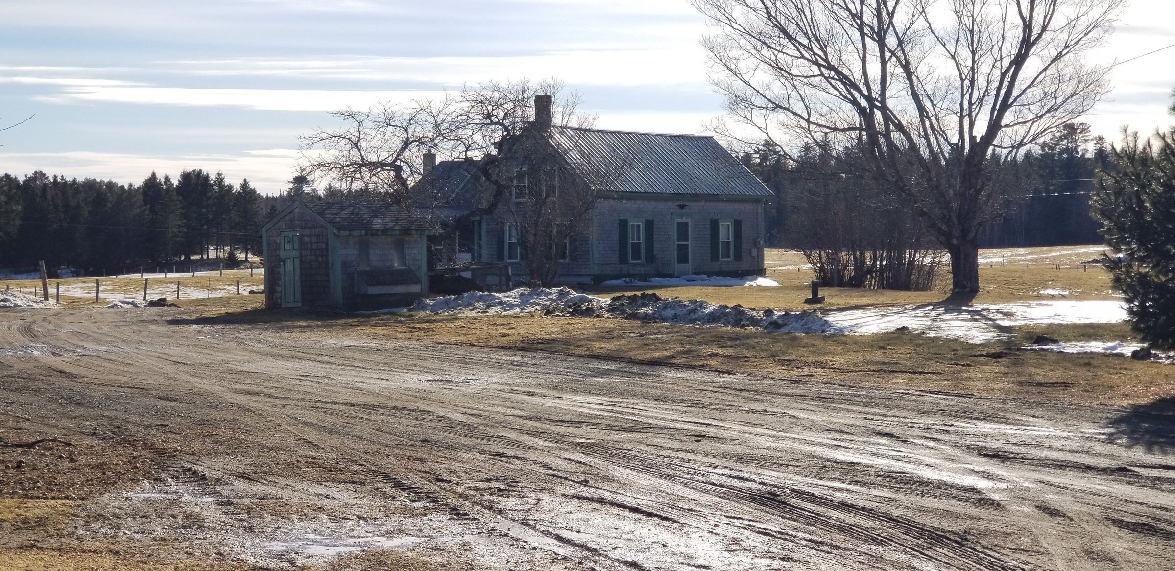 Nineteenth century J. W. Harrison House, later the home of Phyllis and Walter Sylvia, on the Harrison Road in Edmunds, Maine.
