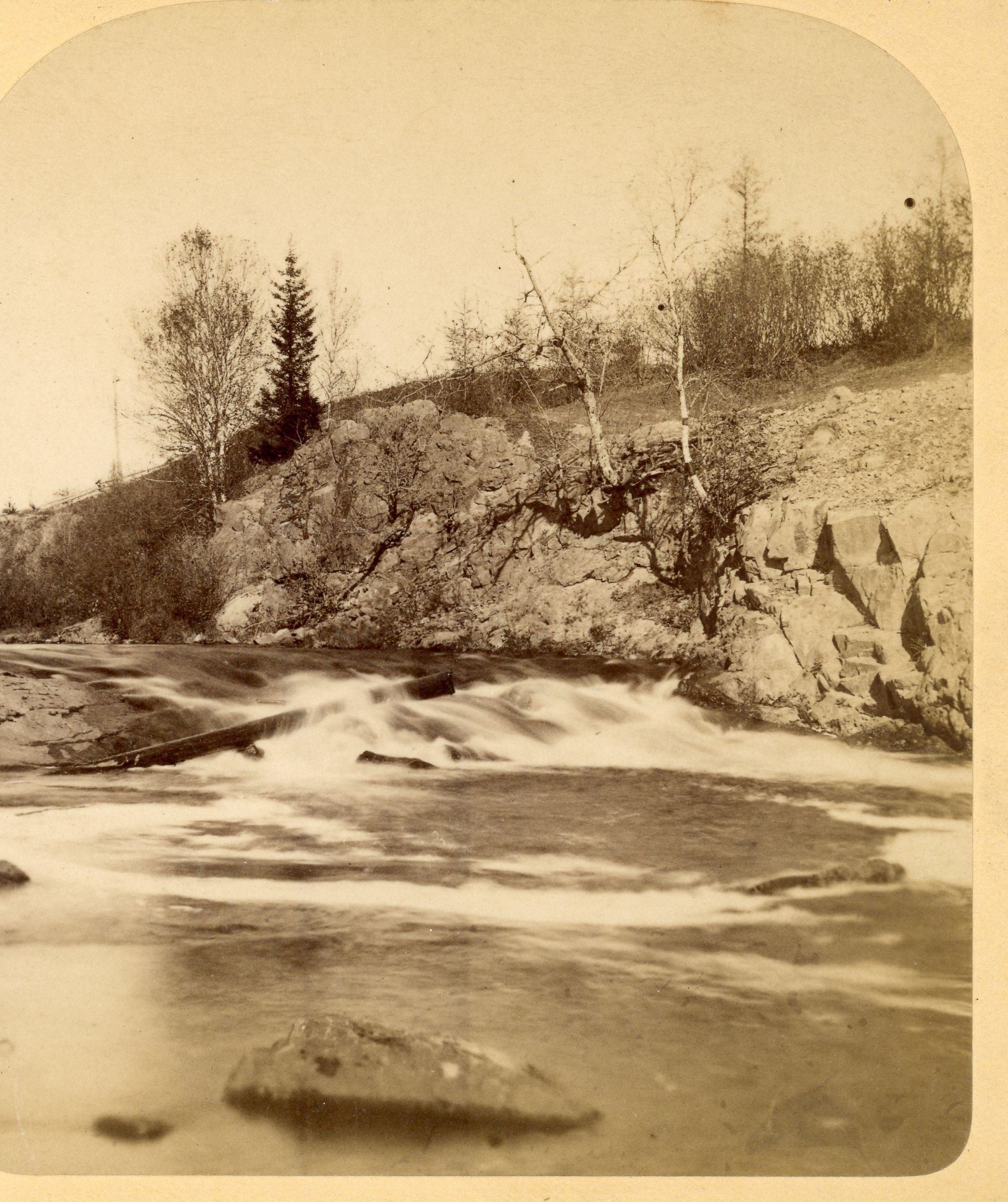 Flat Rock Falls on the Dennys River, c. 1885; Photograph by Dr. John P. Sheahan of Edmunds, courtesy of The Tides Institute, Eastport, Maine