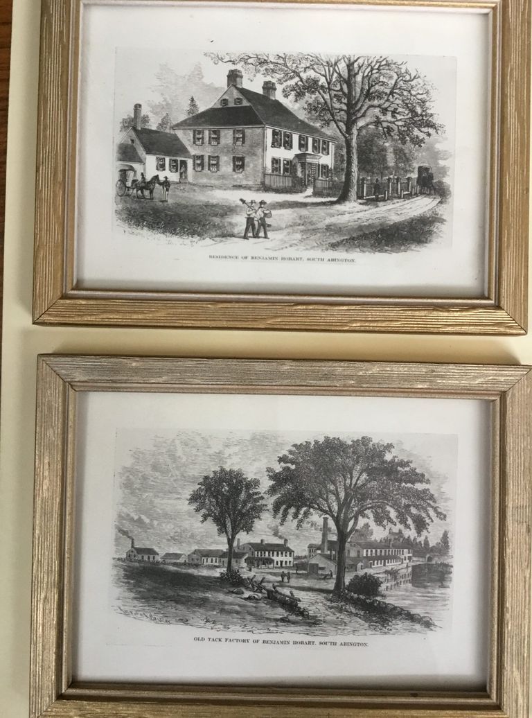          Two Wood Engravings Showing Benjamin Hobart Properties picture number 1
   
