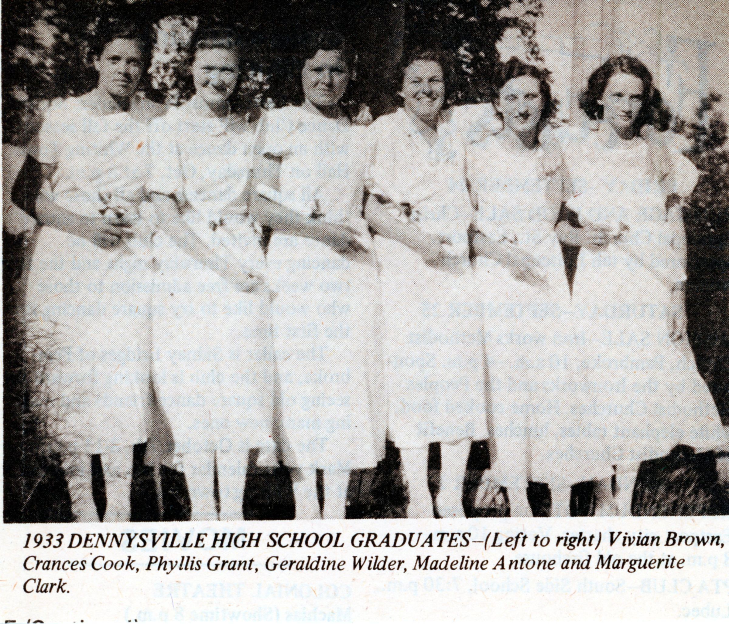 Dennysville High School Graduates, Dennysville, Maine 1933 picture number 1