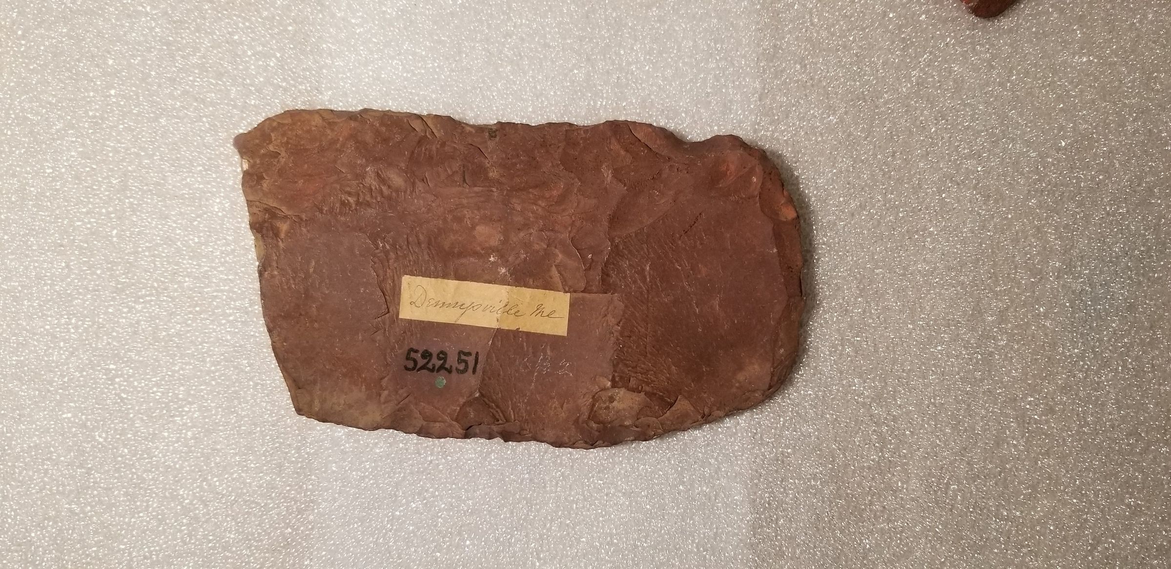 Preform stone tool, Dennysville, Maine; Image by Colin J Windhorst from the collection of the Peabody Museum of Archaeology and Ethnology, Harvard University, 97-20-10/52251.