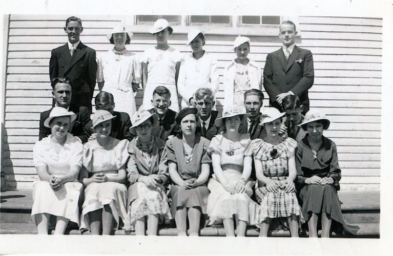          Mr. Johnson's Class, Dennysville High School, 1936
   