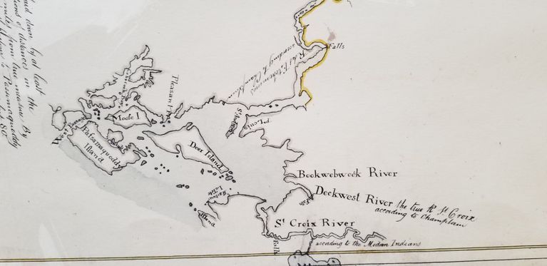          Governor Bernard's 1764 Map of Eastern Maine, detail picture number 1
   