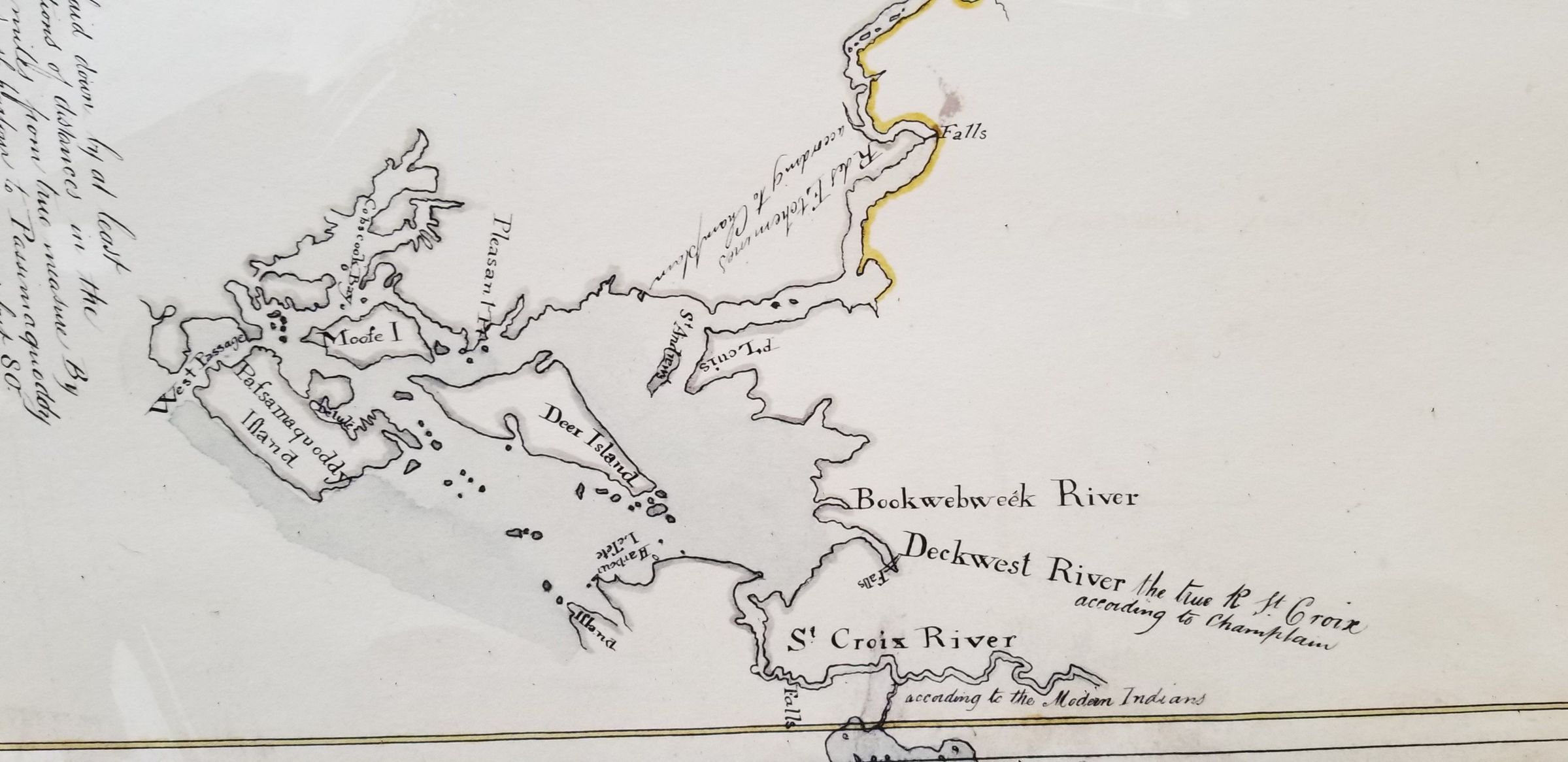 Governor Bernard's 1764 Map of Eastern Maine, detail picture number 1