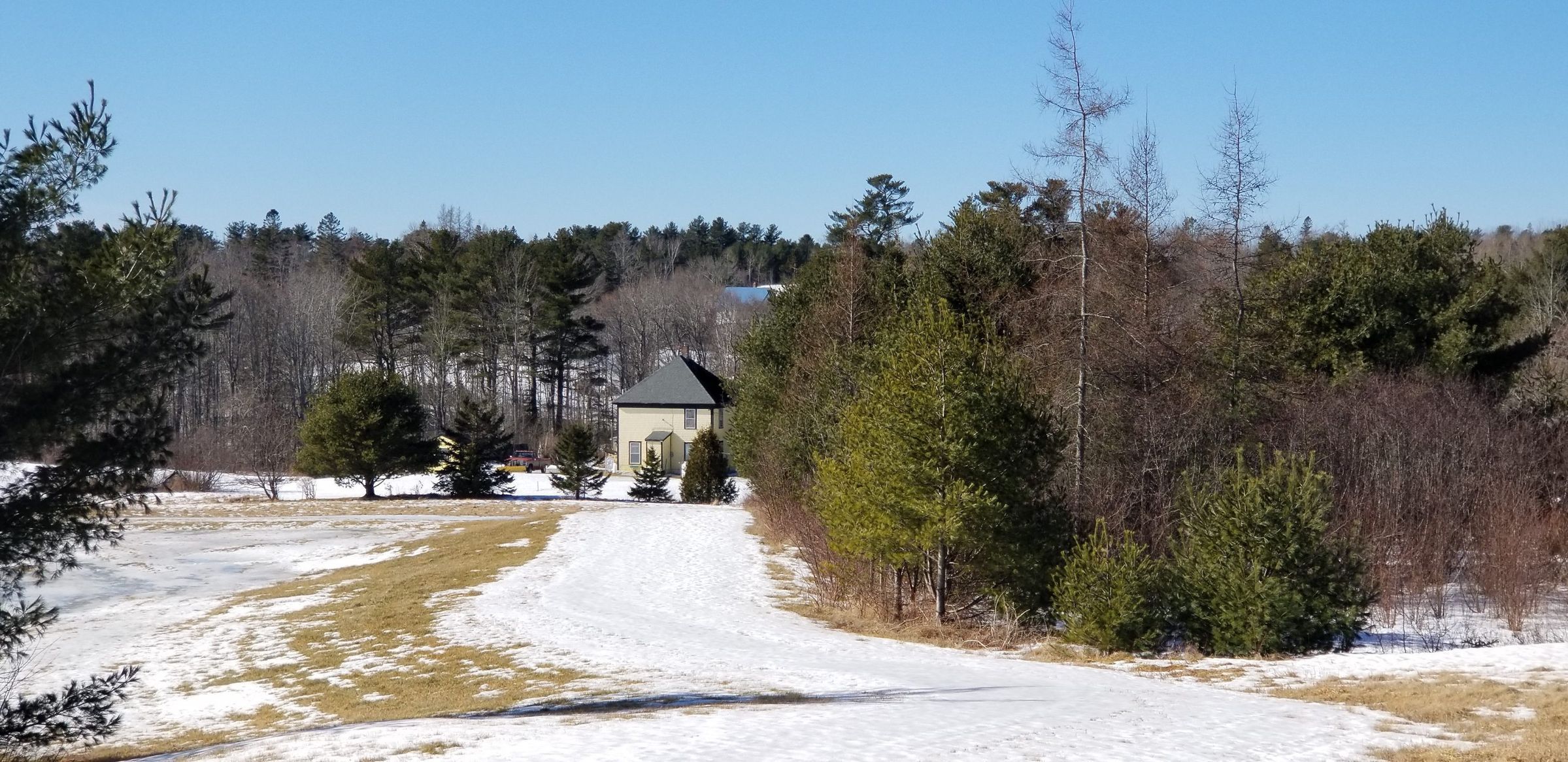 Mill House, Edmunds, Maine; This house was built by the lumber company in the early 20th century for use by mill workers. It is situated just above the Dennys River where the dam mills were located.