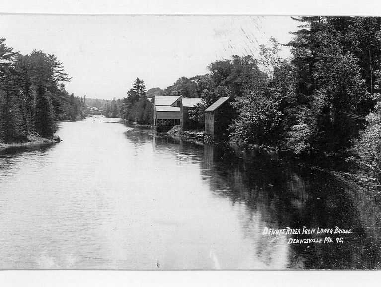          Dennys River from the Lower Bridge with Gardner Stores picture number 1
   