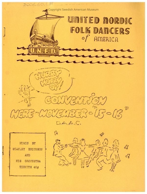2006.60.1.F PDF: A clickable PDF of the United Nordic Folk Dancers' 1941 newsletter.