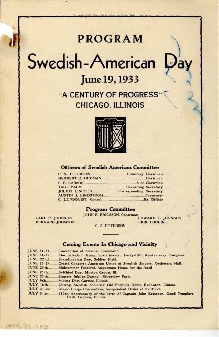 1994.95.4AZ_PDF: A clickable PDF of the Swedish American Day program from Bethel Lutheran.