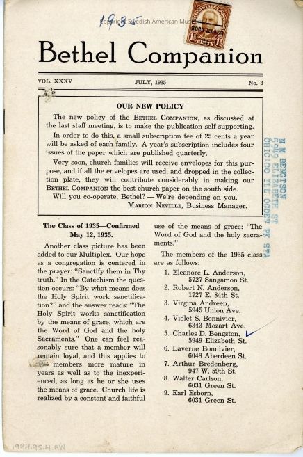 1994.95.4AW_PDF: A clickable PDF of the July 1935 edition of Bethel Companion.
