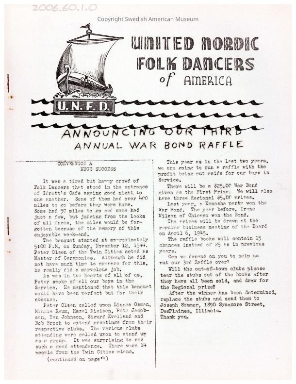 2006.60.1.O PDF: A clickable PDF of the December 1944 United Nordic Folk Dancers' newsletter.