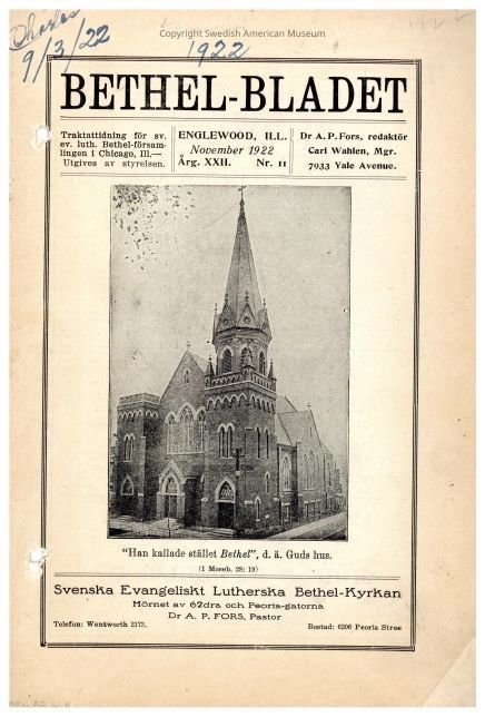 1994.95.4.P: A clickable PDF of the November 1922 Bethel-Bladet.