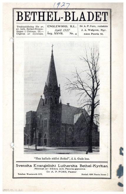 1994.95.4AC_PDF: A clickable PDF of the April 1927 edition of Bethel-Bladet.